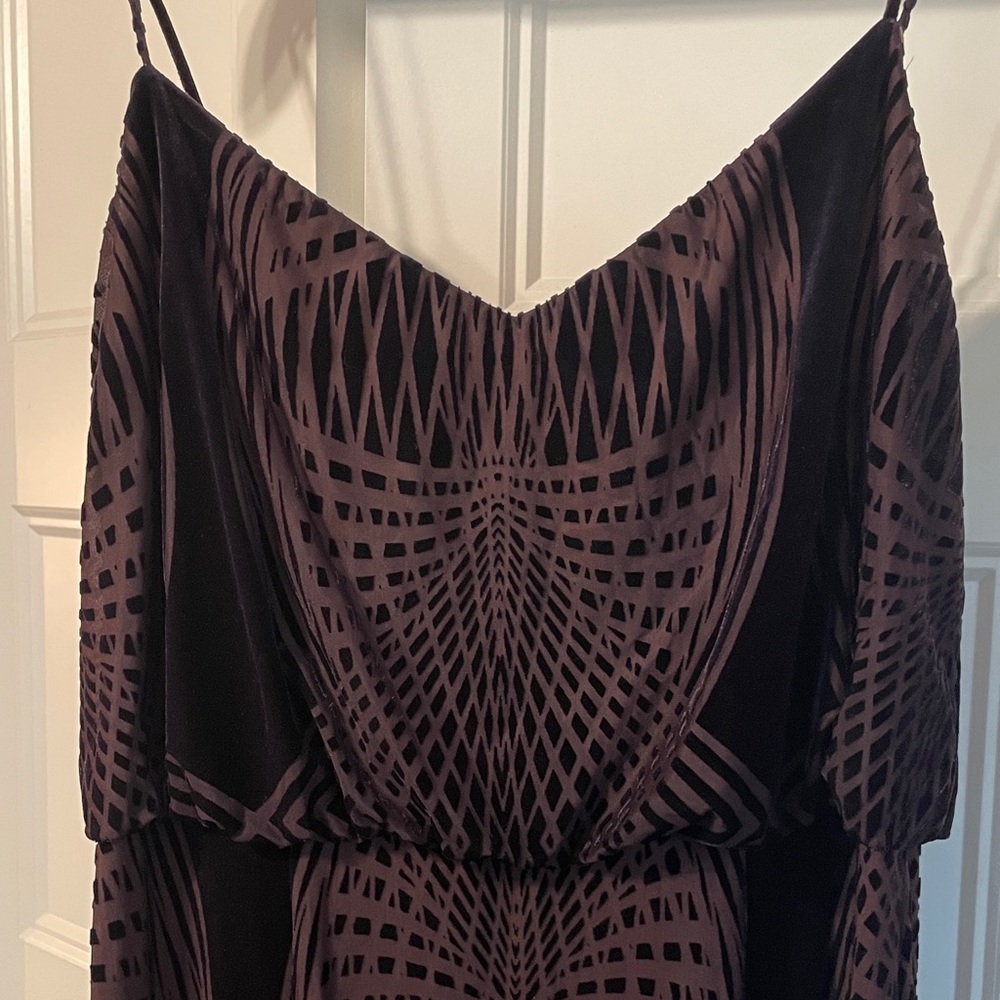 Adrianna Papell Purple Velvet Maxi Dress - Picture 2 of 4